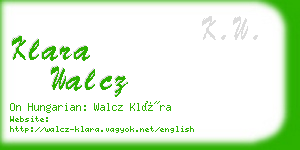 klara walcz business card